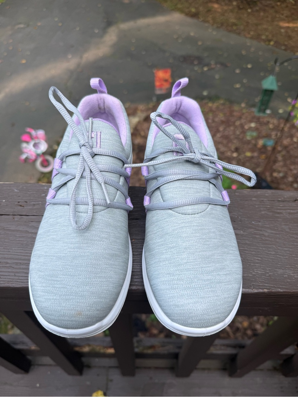 FootJoy Women's Light Gray and Lavender Athletic Sneakers